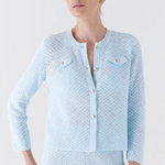 Olanda Knit Cotton Cardigan - Light Blue