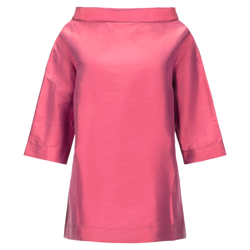 La Fée Parisienne Pink Coral Silk Marinella Tunic