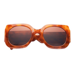 Emmanuelle Khanh Tabacco Round Acetate Sunglasses Timeless Martha's Vineyard 