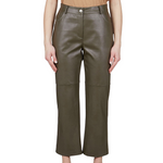 Purotatto Boot-Cut Leather Trousers - More Colors Timeless Martha's Vineyard