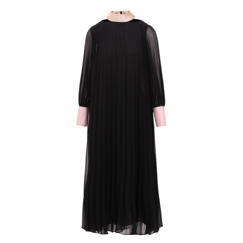 Edward Achour Two Tone Black Maxi Dress Timeless Martha's Vineyard