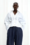 Honesty Opens Cotton Shirt - White