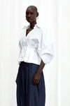 Honesty Opens Cotton Shirt - White