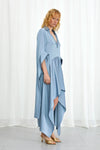 Palmer / / Harding Tandem High Low Blue Satin Dress Timeless Martha's Vineyard 