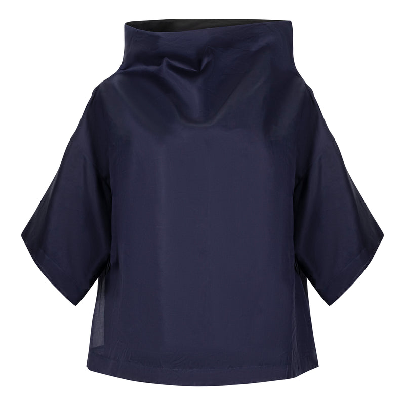 Silk Flip Top - Navy