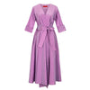 Chic Flowing Taffeta Wrap Dress - Lilac