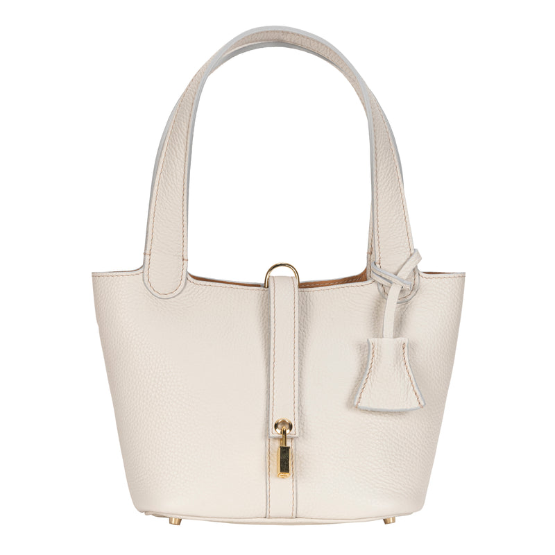 Gianni Segatta Iconic Cream Mini Bucket Crossbody Timeless Martha's Vineyard 