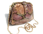 Catalan Garces Vintage Python Clutch Crossbody Purple Timeless Martha's Vineyard 