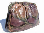 Catalan Garces Vintage Python Clutch Crossbody Purple Timeless Martha's Vineyard 