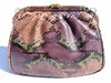 Catalan Garces Vintage Python Clutch Crossbody Purple Timeless Martha's Vineyard 