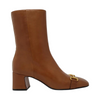 Mara Bini Cognac Leather Back Gold Stripe Boot Timeless Martha's Vineyard