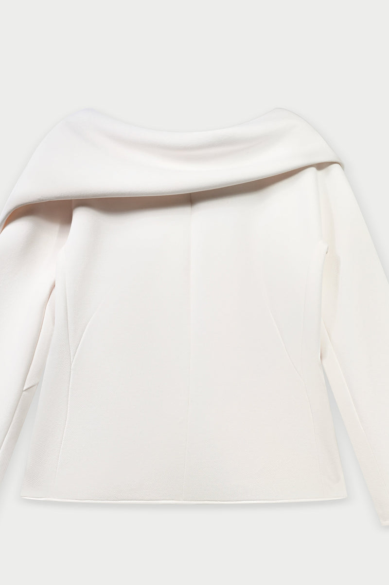 Natan Daisy Structured Scuba Top - Off White Timeless Martha's Vineyard