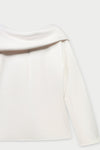 Daisy Structured Scuba Top - Off White