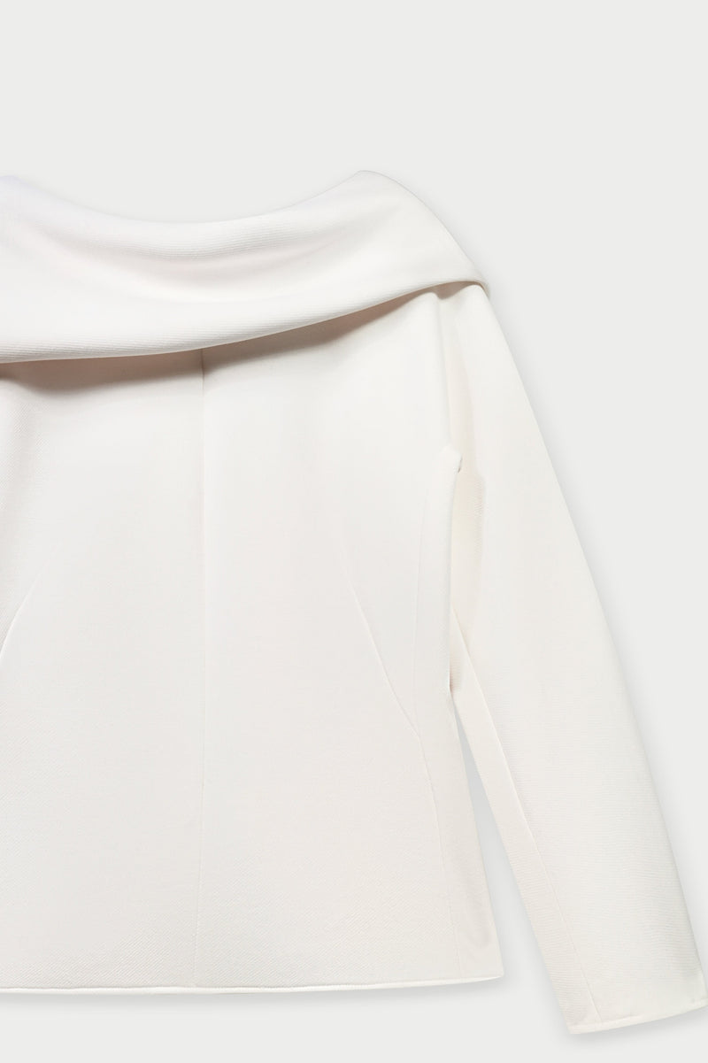 Daisy Structured Scuba Top - Off White