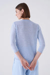 Amina Rubinacci Salsa Linen Sequins Scoop Neck Sweater - White Timeless Martha's Vineyard 