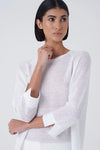 Amina Rubinacci Sasa Linen and Cotton Raglan Sweater Timeless Martha's Vineyard 