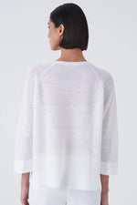 Amina Rubinacci Sasa Linen and Cotton Raglan Sweater Timeless Martha's Vineyard 