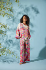 Franco Ferrari Aloe Waves Print Wide Leg Pants Timeless Martha's Vineyard 