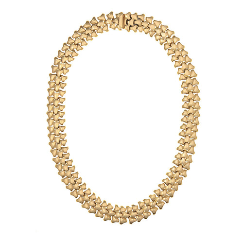 Ciner New York Gold Geometrical Link Necklace