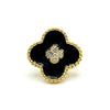 Clover Center Black Enamel Clover Shape Earrings Timeless Martha's Vineyard 