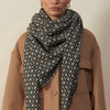The Tile Square Scarf - Black and White