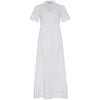 V-Neck Tiered Cotton Summer Dress - White