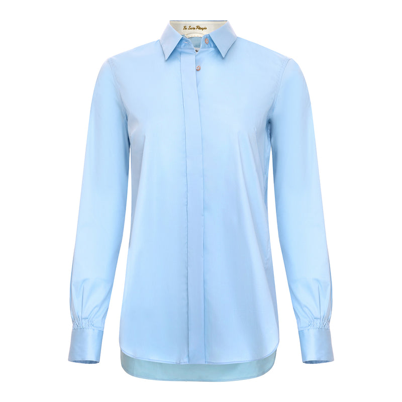 Le Sarte Pettegole Relaxed Button Down Blue Timeless Martha's Vineyard