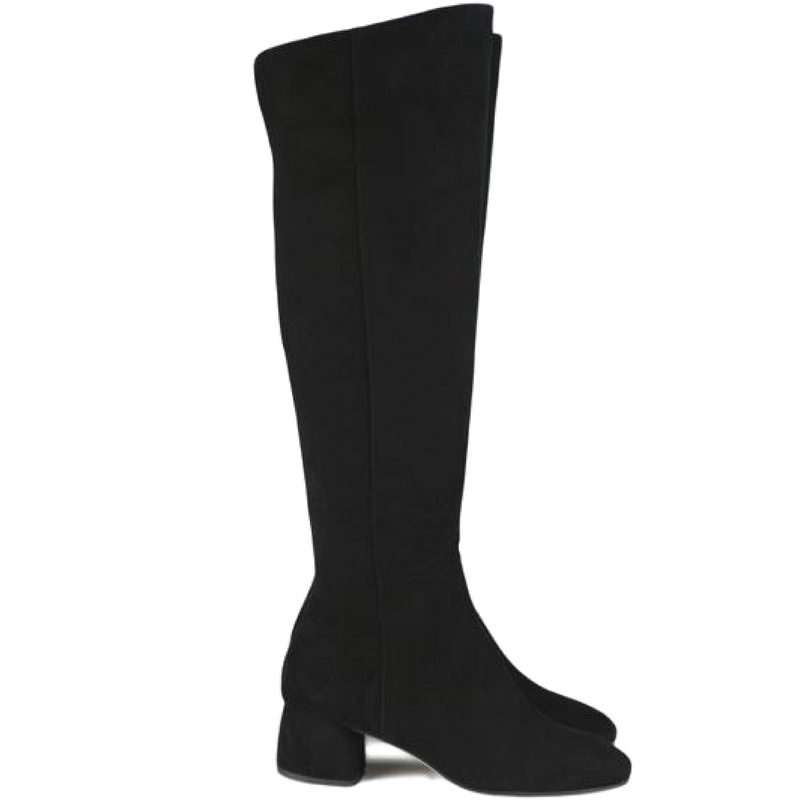Cheville Tiffany Knee High Suede Boot - Black Timeless Martha's Vineyard