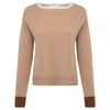 Kash Cashmere Button Back Tri-Colored Sweater Timeless Martha's Vineyard
