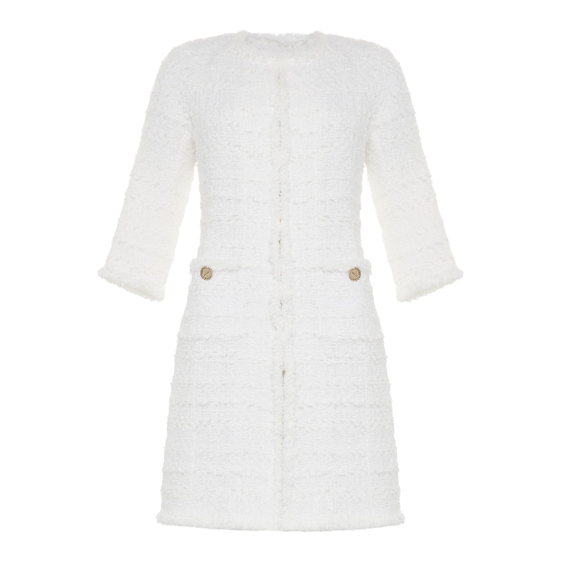 Edward Achour Coat Dress - White Timeless Martha's Vineyard