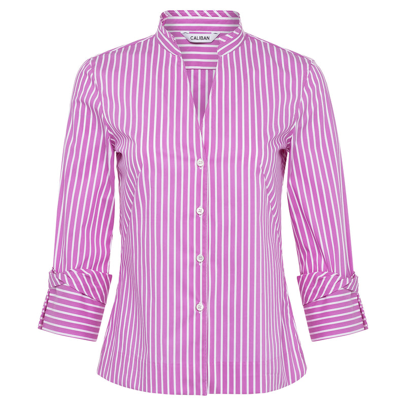 Caliban Pink and White Striped Blouse Timeless Martha's Vineyard