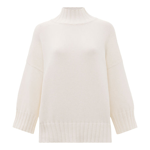 La Fée Parisienne Cotton Mock Neck Sweater Timeless Martha's Vineyard